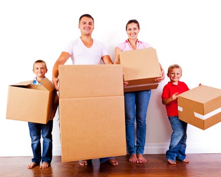 Van loading furniture and boxes for an Edgware move