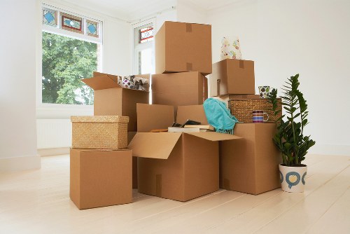 Household items packed for relocation in Edgware