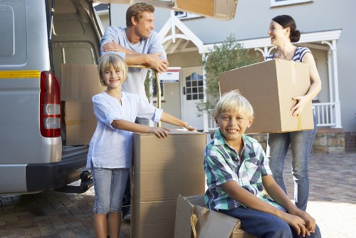 Professional movers transporting furniture for a local relocation in Edgware