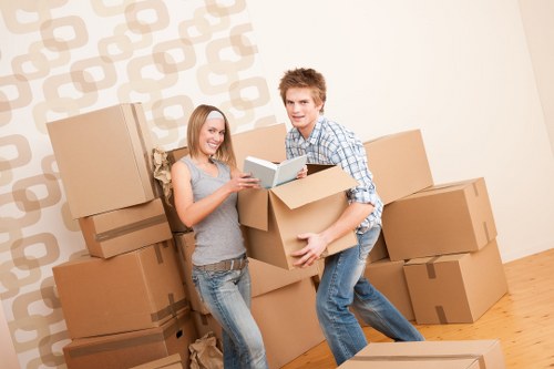 Edgware house movers preparing boxes and furniture for transport